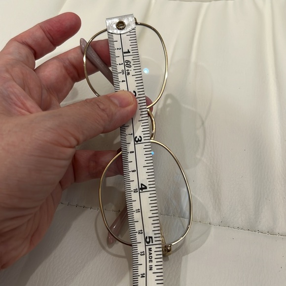 Preowned Prada Eyeglasses in color pink and gold tone. - Picture 8 of 14